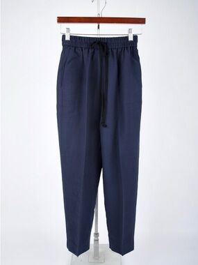 NWOT Forte Forte Sand Washed Drawstring Pant Navy Blue Casual Women’s Size 4
